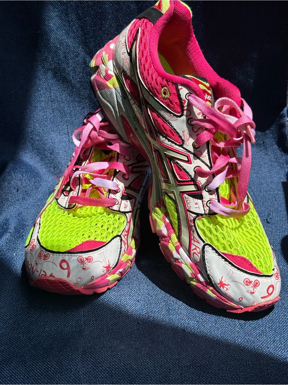 2011 ASICS GEL-Noosa Tri 6 Pink Lime T163N 9.5W 📍Same Day Delivery Houston TX
